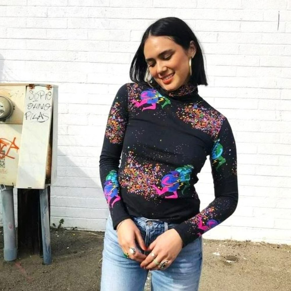 Nooworks Turtleneck Medium in Cosmic Ladies